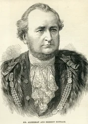 Mr. Wethouder en Sheriff Nottage uit The Illustrated London News, 10 november 1877