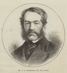 Mr C K Freshfield, MP voor Dover (gravure)