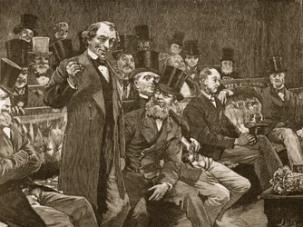 De heer Disraeli vertelt het Lagerhuis zijn verhaal over 
