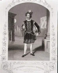 De heer P. Ritchings (uit Philadelphia) als Mercutio, Act I Scene 4 van 