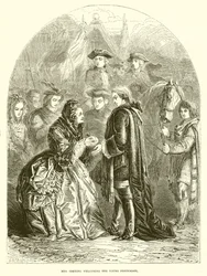 Mevrouw Skyring verwelkomt de jonge pretendent