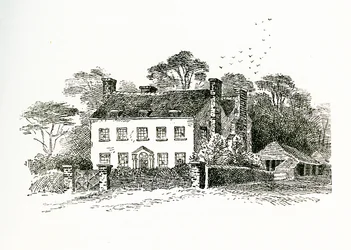 Het huis van mevrouw Snooke in Ringmer, Sussex, Engeland, 1733