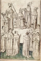 Ms. New Coll 288, f4r. (Chaundler manuscript), Leven van William van Wykeham door Thomas Chaundler