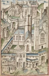 Ms. New Coll 288, f4v. (Chaundler manuscript), Leven van William van Wykeham door Thomas Chaundler