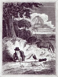 Mungo Park in Afrika, een illustratie uit 