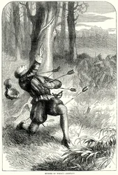 Moord op de assistent van White (gravure)