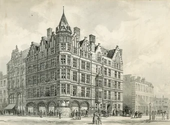 Nieuwe Gebouwen voor de Vereniging ter Bevordering van het Algemeen Welzijn van de Blinden, Tottenham Court Road, Londen