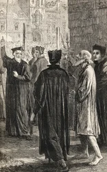 Nicholas Ridley op weg naar zijn executie, c.1865