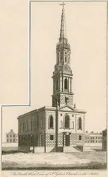 Noordwest uitzicht op St Giles