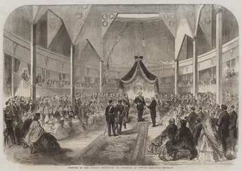 Opening van de Italiaanse Expositie in Florence door Victor Emmanuel