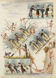 Pagina uit laat Victoriaans plakboek