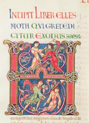 Pagina uit de Winchester Bijbel, ca. 1150-80