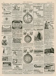 Advertentiepagina uit The Graphic, 22 september 1888