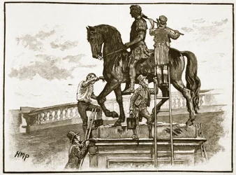 Schilderij King William Black, Dublin, 1822, illustratie uit Cassells Illustrated History of England