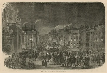 Vredesverlichtingen in Waterloo Place