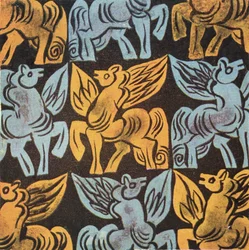 Pegasus ontwerp, mogelijk Arts and Crafts Movement
