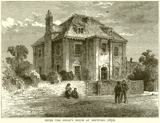 Huis van Peter de Grote in Deptford (1850)