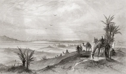 Pi Hahiroth en de Rode Zee, waar de Israëlieten kampeerden tijdens hun uittocht uit Egypte, uit 