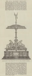 Plaat gegeven aan de Koninklijke Ingenieurs door Indiase Ingenieur Officieren (gravure)