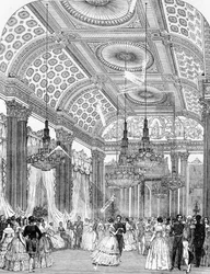 Polka Dans op een staatsbal in Buckingham Palace, 1848
