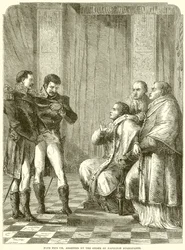 Paus Pius VII gearresteerd op bevel van Napoleon Bonaparte