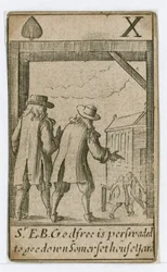 Popish Plot speelkaart (gravure)