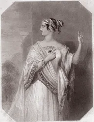 Porcia, vrouw van Brutus (Julius Caesar) in Galerie des femmes de Shakespeare, circa 1838