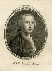 Portret van George Montagu Dunk, 2e Graaf van Halifax (1716-71), gegraveerd door Aliamet