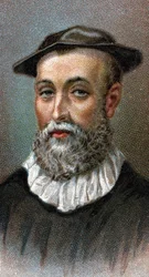 Portret van John Knox (1514-1572). Schotse priester, leider van de protestantse Reformatie in Schotland - Uit de serie 