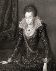 Portret van Lady Arabella Stuart uit Lodges British Portraits
