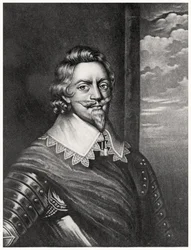 Portret van Patrick Ruthven, Graaf van Brentford (c.1573-1651) gegraveerd door Richard Earlom (1743-1822) en Charles Turner (c.1773-1857) uit Illustrious Characters in British History (mezzotint)