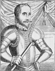 Portret van Pedro de Valdibia, Gouverneur van Chili, uit 