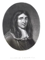 Portret van Richard Cromwell (1626-1712) gegraveerd door Richard Earlom (1743-1822) uit 