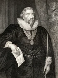 Portret van Richard Weston, uit Lodges British Portraits