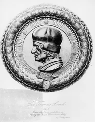 Portret van Sir Thomas Lovell (overleden 1524) in 1485, van de bronzen medaillon in Henry VII Chapel Westminster Abbey door Torregiano
