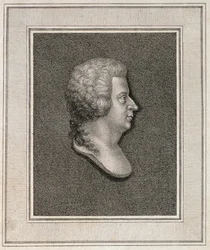 Portret van Wolfgang Amadeus Mozart (1756-91), gepubliceerd in 1814