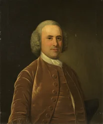 Portret van een Man in een Bruine Jas en Vest
