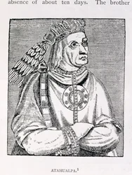 Portret van de Laatste Inca Hoofdman, Atahualpa, uit 