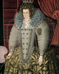 Portret waarvan wordt gedacht dat het Koningin Elizabeth I is, hangend in de Grote Zaal