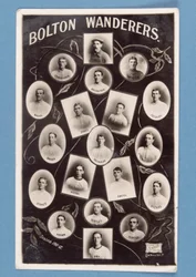 Ansichtkaart van Bolton Wanderers FC spelers, seizoen 1911-12