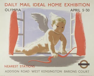 Poster voor de Daily Mail Ideal Home Exhibition in Kensington Olympia, Londen, 1938