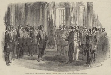 Overhandiging van het adres van de Ierse natie aan de sultan in Constantinopel