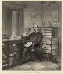Prins Bismarck in zijn studeerkamer