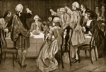Prins Charles Edward in Holyrood, illustratie uit Hutchinsons Story of the British Nation, ca. 1923