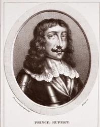 Prins Rupert, van een oude gravure, toegeschreven aan Delaporte, gegraveerd door de Ducarme