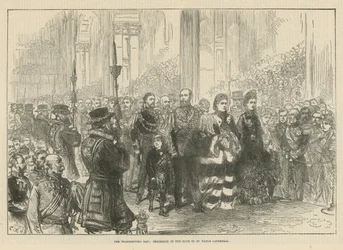 Processie in het schip van de St. Paul