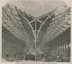 Voortgang op het Internationale Tentoonstellingsgebouw; De machineafdeling