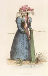 Wandeljurk, modeplaat uit Ackermanns Repository of Arts, ca. 1825