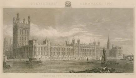 Voorgestelde nieuwe Houses of Parliament, naar het ontwerp van Charles Barry