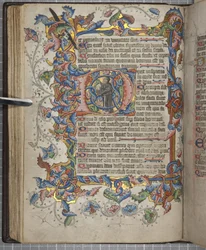 Psalter met Sarum gebruik kalender, Fol 40 verso, ca. 1425-75